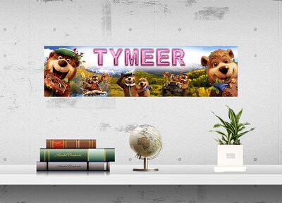 Yogi Bear - Personalized Poster with Your Name, Birthday Banner, Custom Wall Décor, Wall Art - image1
